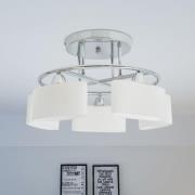 vidaXL Taklampa med ovala glasskärmar för 5 E14-lampor 200 W
