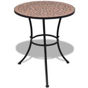 vidaXL Cafébord terrakotta 60 cm mosaik