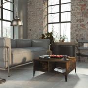 vidaXL Soffbord rökfärgad ek 60x60x30 cm konstruerat trä