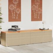 vidaXL Dynbox beige 220x50x54 cm konstrotting akaciaträ