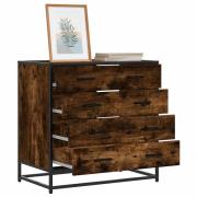 vidaXL Lådskåp rökfärgad ek 70x41x70 cm konstruerat trä
