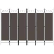 vidaXL Rumsavdelare 6 paneler antracit 240x180 cm