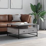 vidaXL Soffbord grå sonoma 80x80x45 cm konstruerat trä