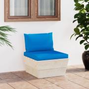 vidaXL Mittensektion med dynor till pallsoffa impregnerat granträ