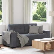 vidaXL Loveseat soffa mörkgrå 140 cm sammet