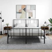 vidaXL Sängbord 2 st rökfärgad ek 40x41x50 cm konstruerat trä