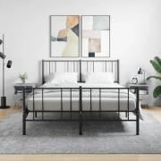 vidaXL Sängbord 2 st betonggrå 40x35x47,5 cm konstruerat trä