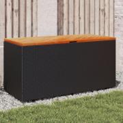 vidaXL Dynbox svart 110x50x54 cm konstrotting akaciaträ
