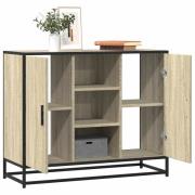 vidaXL Skänk sonoma-ek 92x35x76 cm konstruerat trä