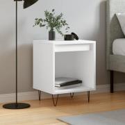vidaXL Sängbord vit 40x35x50 cm konstruerat trä