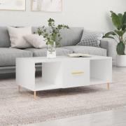vidaXL Soffbord vit 102x50x40 cm konstruerat trä