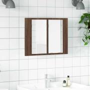 vidaXL Spegelskåp med LED brub ek 60x12x45 cm konstruerat trä