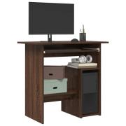 vidaXL Skrivbord brun ek 80x45x74 cm konstruerat trä