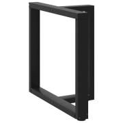 vidaXL Matbordsben T-formade 2 st svarta 70x35x(72-73) cm stål