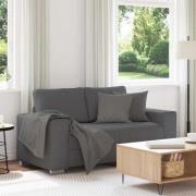 vidaXL Loveseat soffa mörkgrå 120 cm manchestertyg