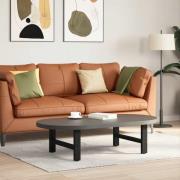 vidaXL Soffbordsben svart 2 st 60x(30-31) cm stål