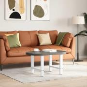 vidaXL Soffbordsben vit 2 st 50x(42-43) cm stål