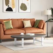 vidaXL Soffbordsben vita 2 st 70x(30-31) cm stål