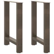 vidaXL Matbordsben naturstål 2 st 50x(72-73) cm stål