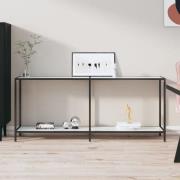 vidaXL Konsolbord vit 180x35x75,5 cm härdat glas