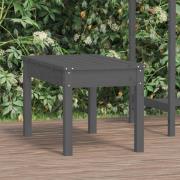 vidaXL Trädgårdsbänk grå 80x44x45 cm massiv furu