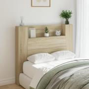 vidaXL Sänggavel med LED sonoma-ek 120x16,5x103,5 cm