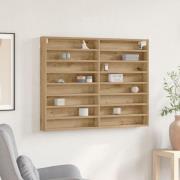 vidaXL Vitrine Skåp Artisan Ek 100x8,5x75 cm Ingenjörsträ