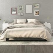 vidaXL Sängbord 2 st vit konstruerat trä