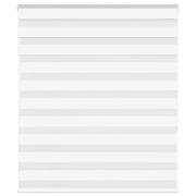 vidaXL Rullgardin zebra vit 130x150 cm tyg bredd 125,9 cm polyester