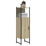 vidaXL Badrumsskåp sonoma-ek 33x33x120,5cm konstruerat trä