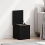 vidaXL Förvaringslåda Svart Ek 30x35x35 cm Konstruerat trä