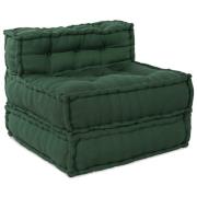vidaXL Modulärt puff grön 70x70x54 tyg