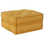 vidaXL Modulärt puff gul 70x70x36 tyg