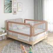 vidaXL Sängskena för barn taupe 180x25 cm tyg
