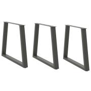 vidaXL Matbordsben V-formade 3 st antracit 80x(72-73,3) cm stål