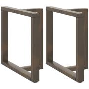 vidaXL Matbordsben T-formade 2 st svarta 80x35x(72-73) cm stål