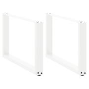 vidaXL Soffbordsben U-formade 2 st vita 70x(42-43) cm stål