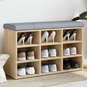 vidaXL Skobänk Sonoma Ek 82x32x50 cm Konstruerat trä