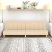 vidaXL Bäddsoffa 2-sits gräddvit tyg