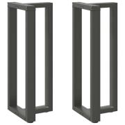 vidaXL Barbordsben T-formade 2 st antracit 40x35x(100-101) cm stål
