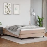 vidaXL Pocketresårmadrass cappucino 140x190x20 cm konstläder