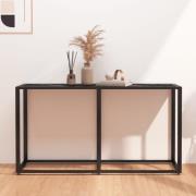 vidaXL Konsolbord svart marmor 140x35x75,5 cm härdat glas