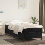 vidaXL Sängram svart 90x200 cm sammet