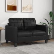 vidaXL 2-sitssoffa svart 120 cm konstläder
