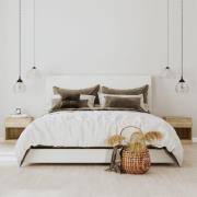 vidaXL Sängbord 2 st med låda ekfärgad