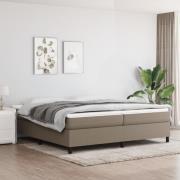 vidaXL Boxspring-sängram taupe 200x200 cm tyg