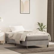 vidaXL Boxspring-sängram ljusgrå 100x200 cm sammet