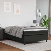 vidaXL Boxspring-sängram svart 120x200 cm konstläder