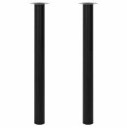 vidaXL Justerbara bordsben 2 st 710 mm-1100 mm svart