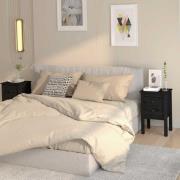 vidaXL Sängbord 2 st svart 40x35x61,5 cm massiv furu